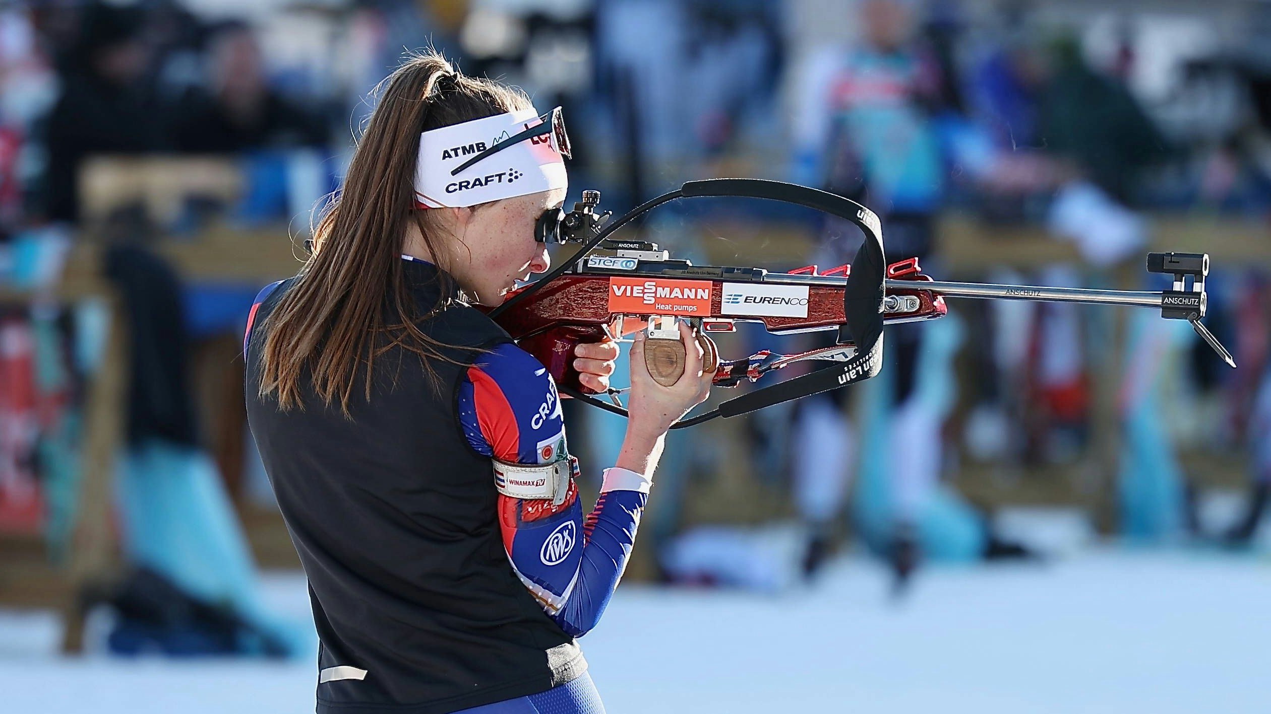 Die französische Biathletin Jeanne Richard. 