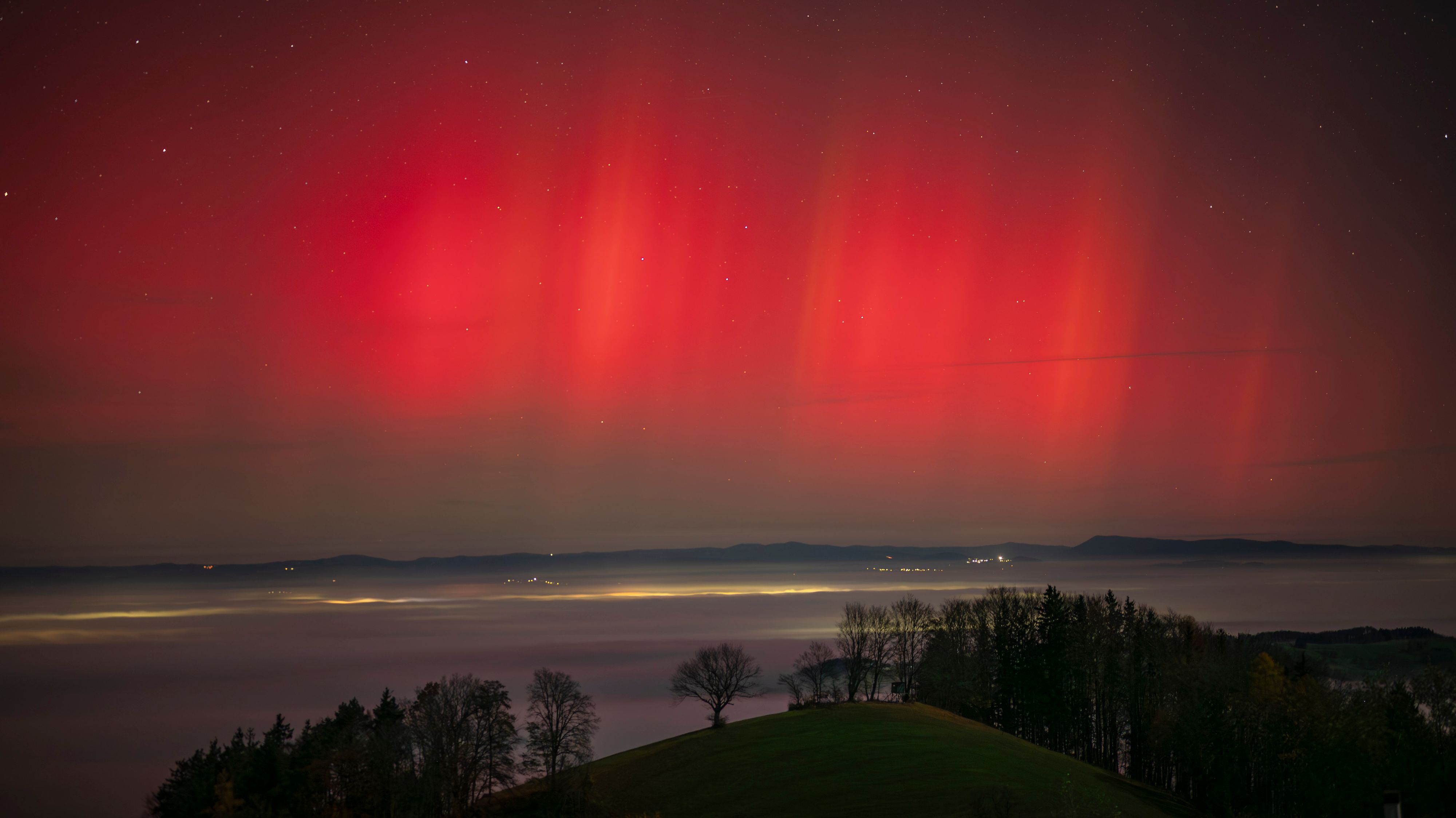 Die Polarlichter waren heute in der Nacht besonders schön.
