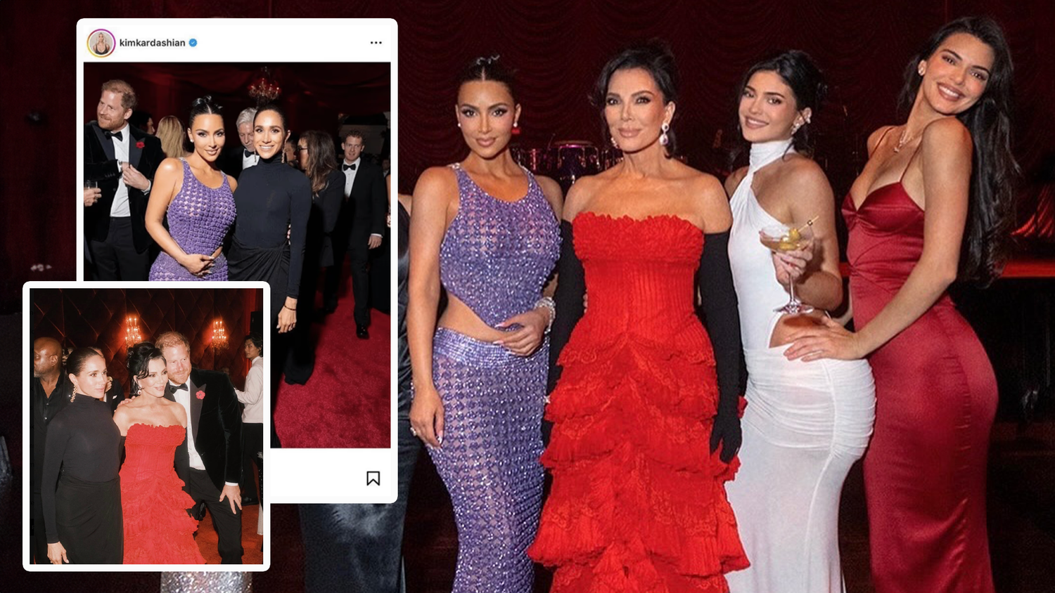 Bilder von Harry und Meghan, die auf Kris Jenners 70. Geburtstagsfeier aufgenommen wurden, sind von Kim Kardashians und Kris Jenners Instagram-Accounts verschwunden.