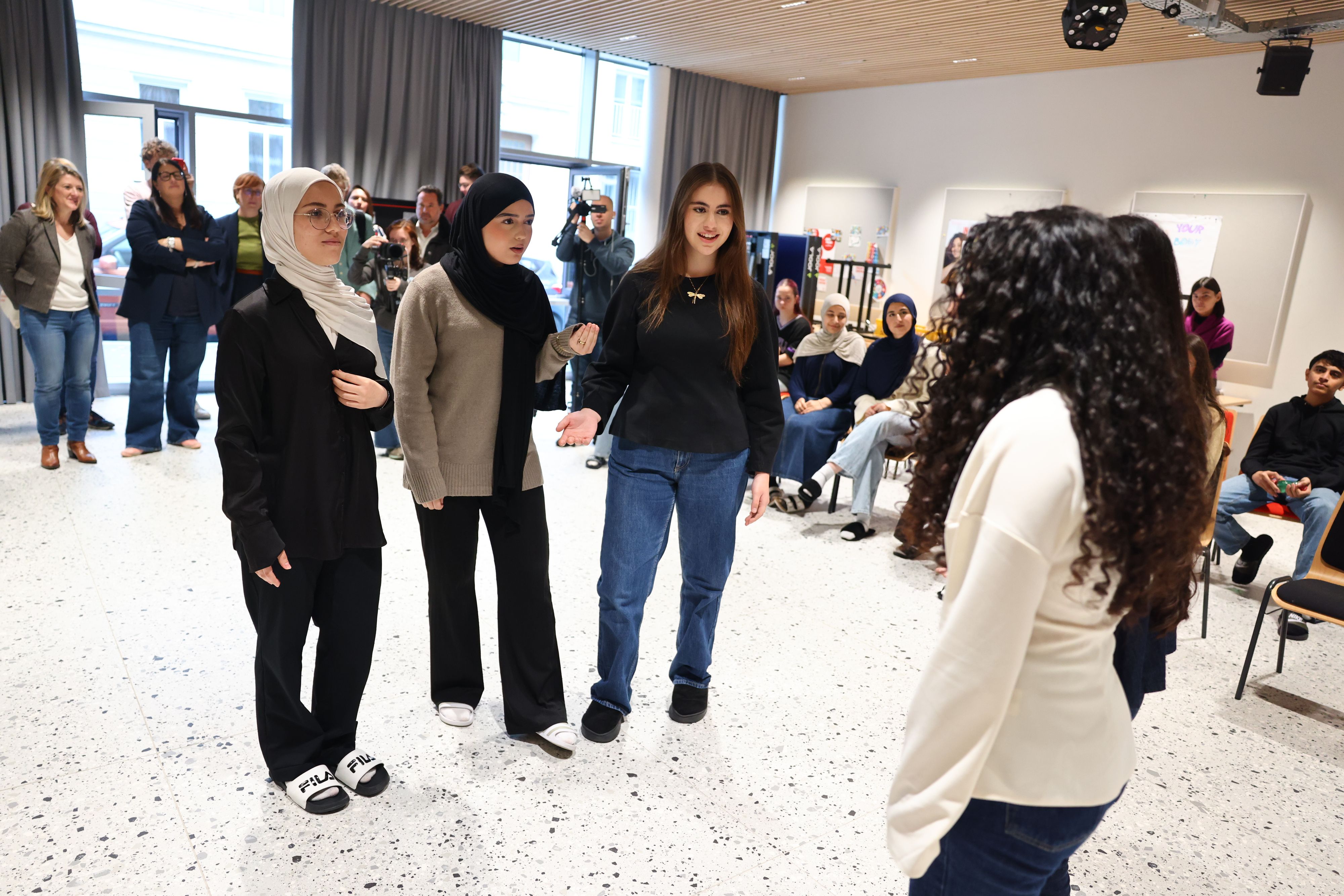 Während der Workshops lernten die Schülerinnen und Schüler, wie man mit Konflikten umgehen kann.