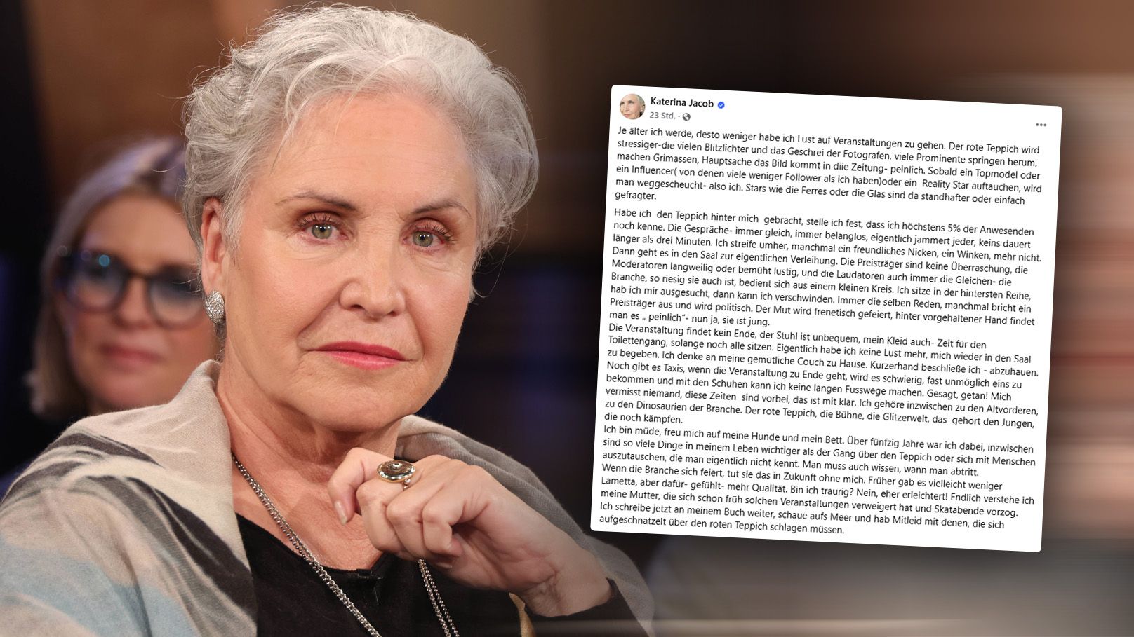 Katerina Jacob mag nicht mehr.