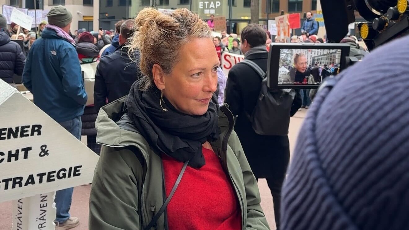 Grünen-Chefin Judith Pühringer war bei der Demo mit dabei.