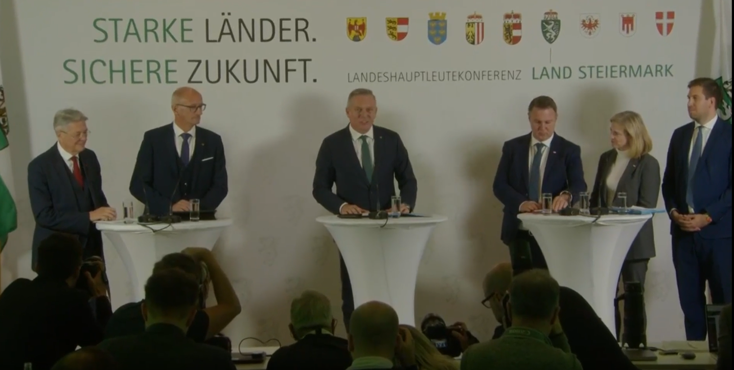 Die Polit-Granden gaben im Anschluss der Konferenz eine gemeinsame PK.