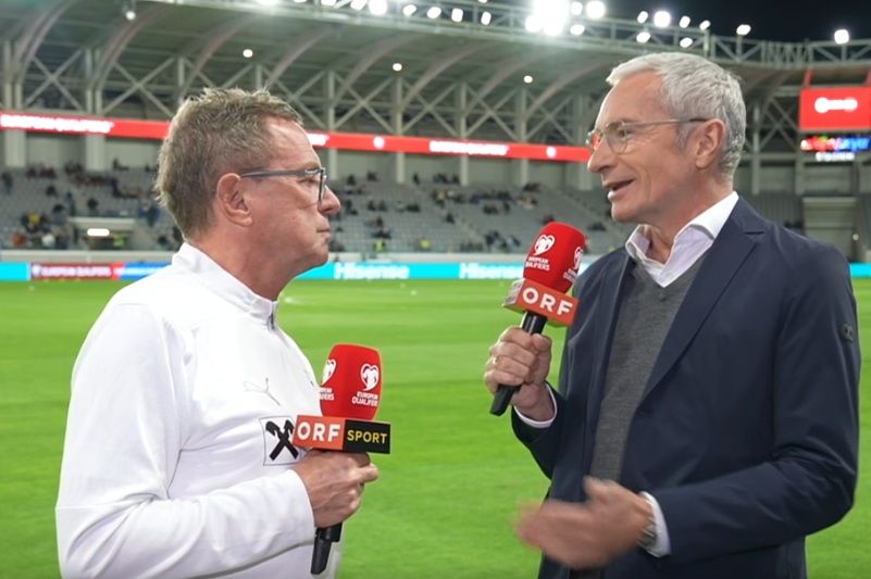 ÖFB-Teamchef Ralf Rangnick im Interview mit Star-Moderator Rainer Pariasek. 