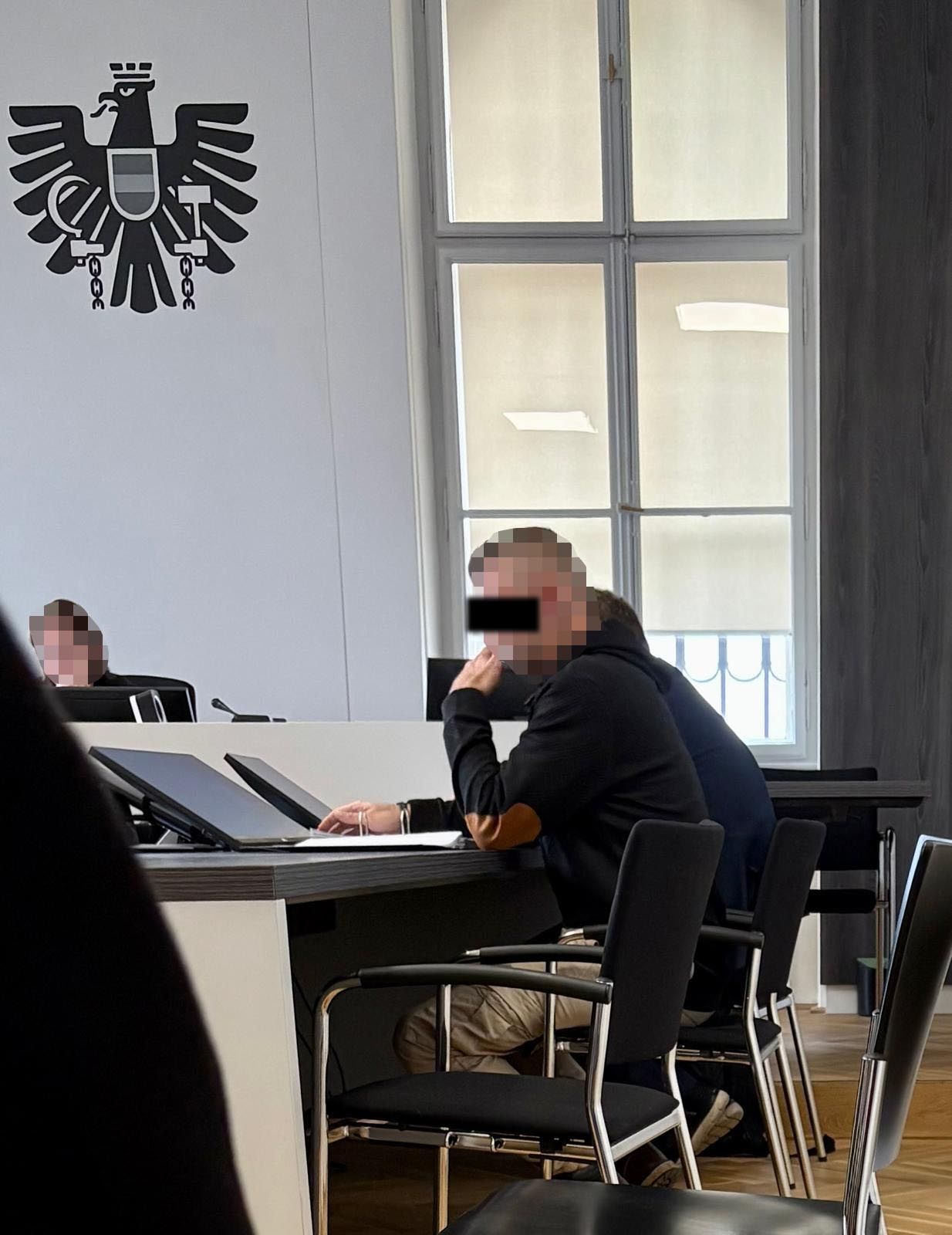 Der Angeklagte beim Prozess in Wr. Neustadt