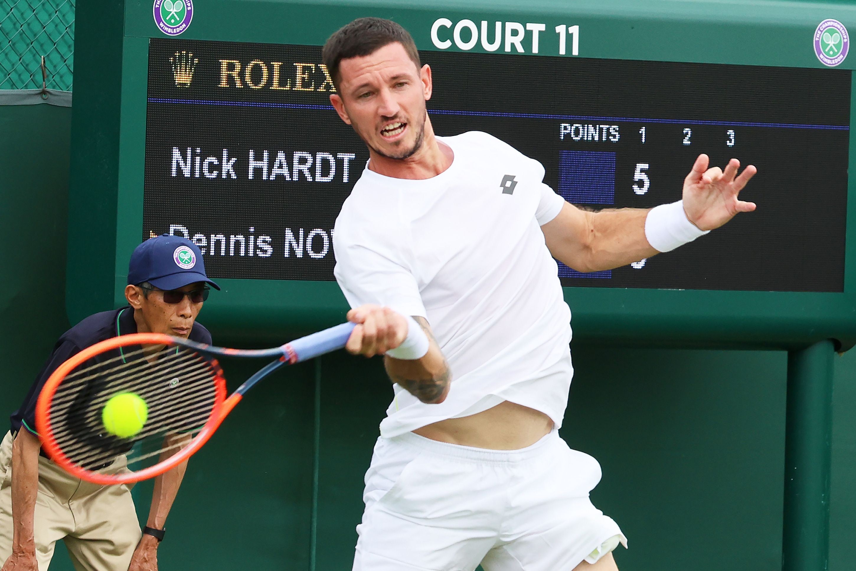 Dennis Novak erreichte in Wimbledon 2018 die dritte Runde.