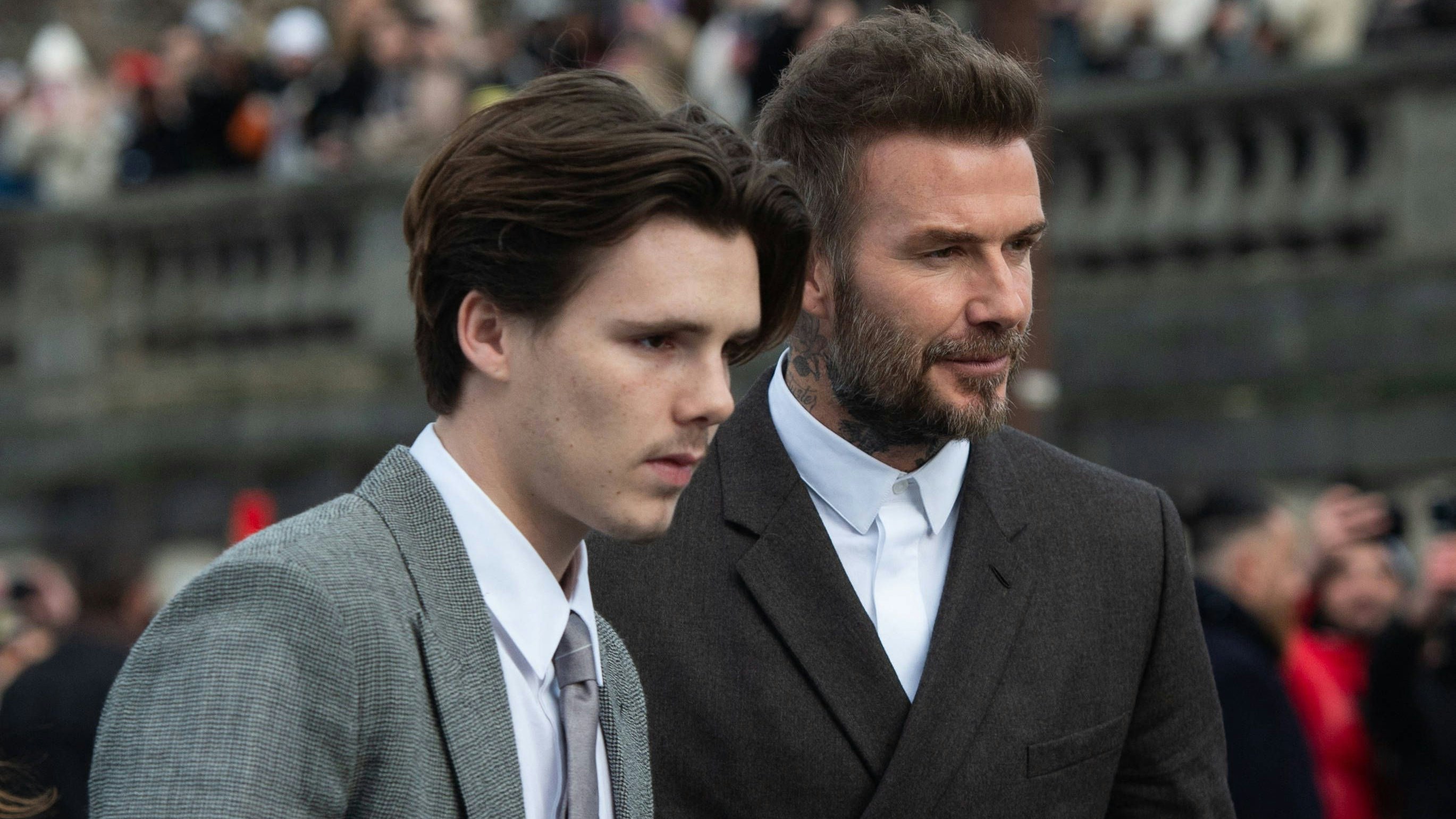 Cruz mit seinem Papa David Beckham.