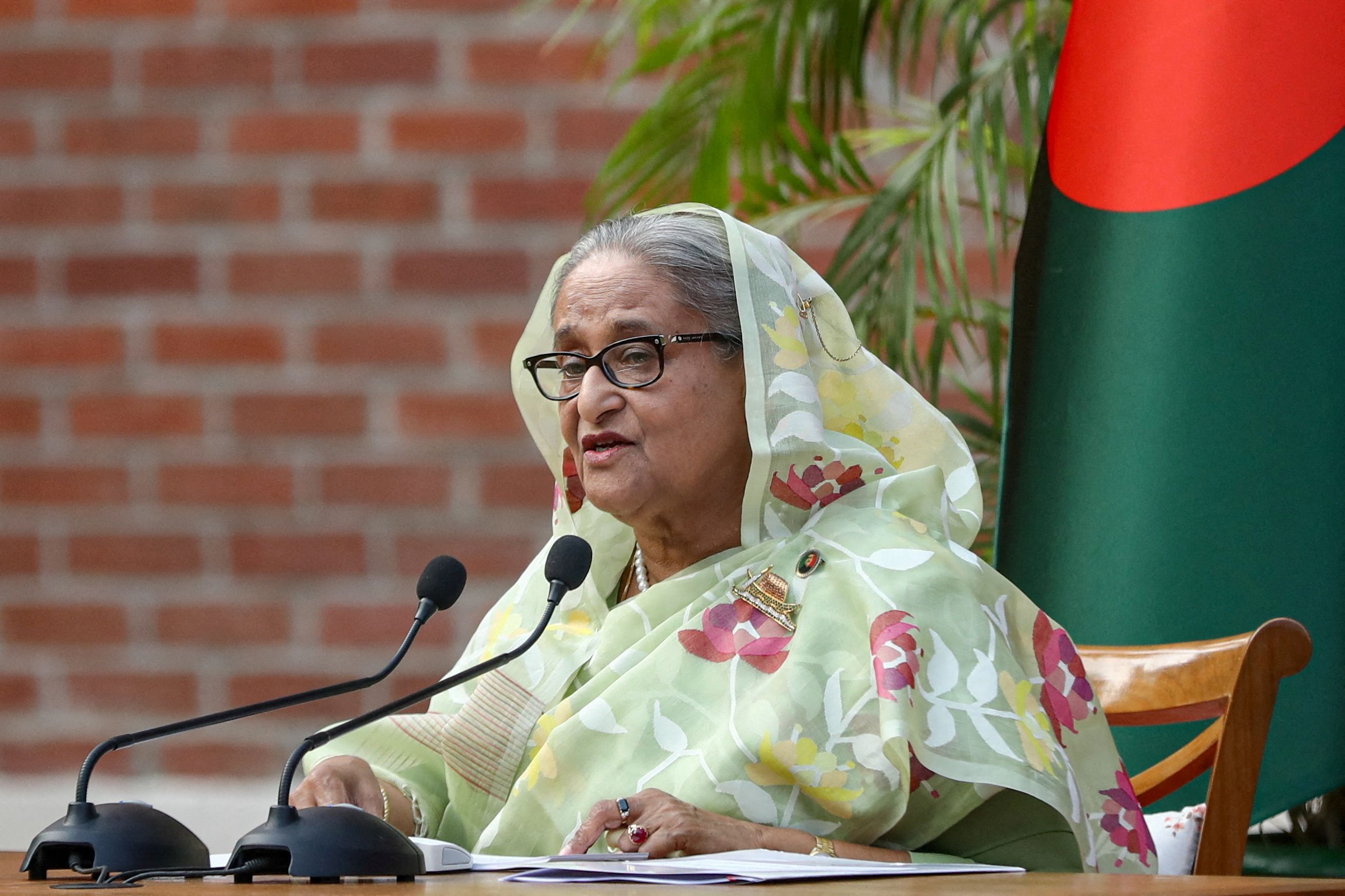 Sheikh Hasina floh 2024 nach Indien.