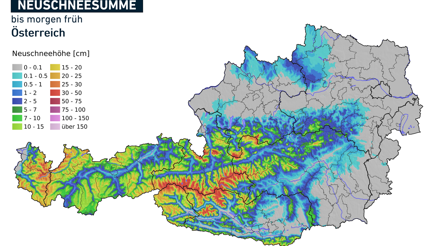 Hier wird Österreich überall weiß.