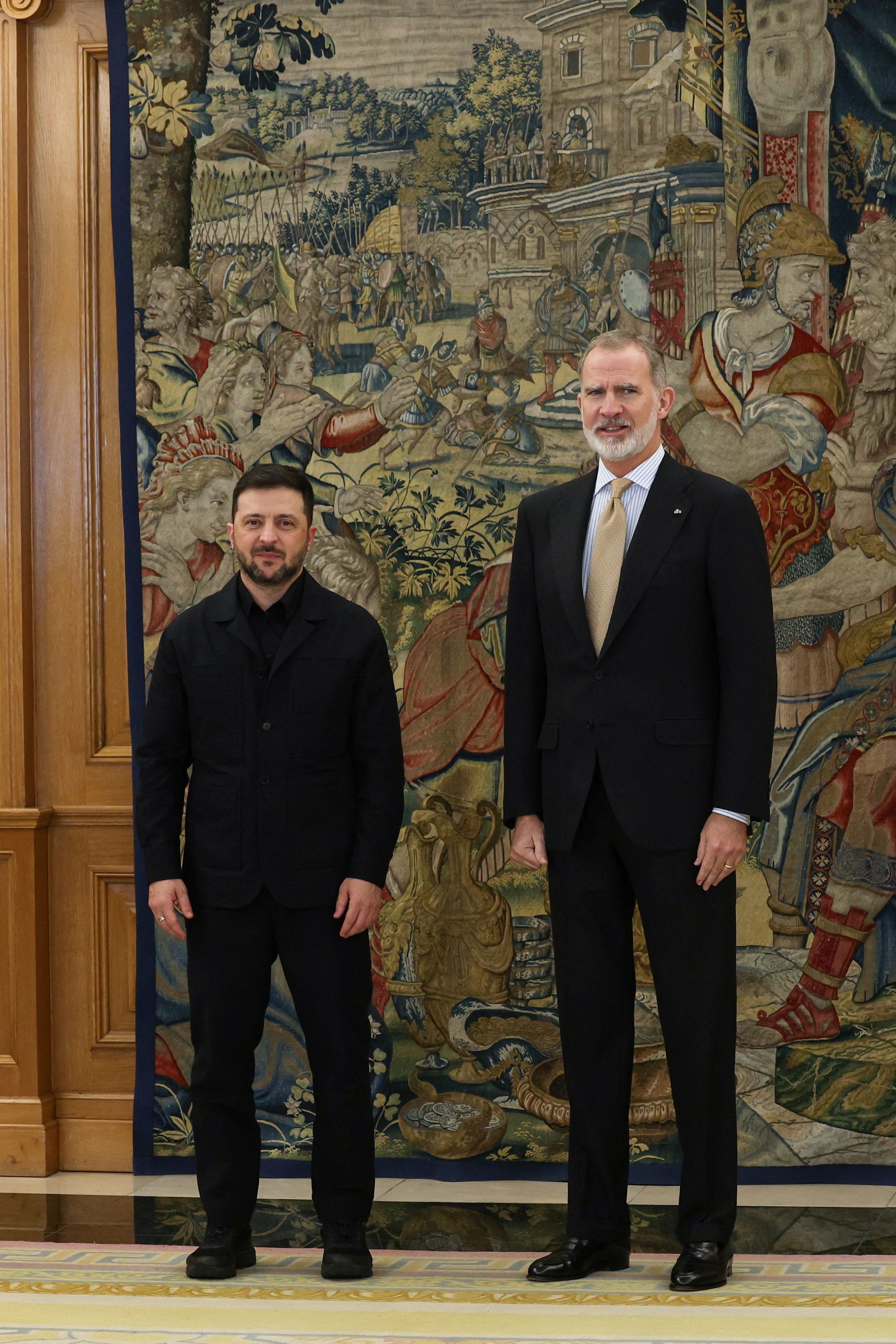 Präsident Wolodymyr Selenskyj besuchte am Dienstag Spanien und traf König Felipe