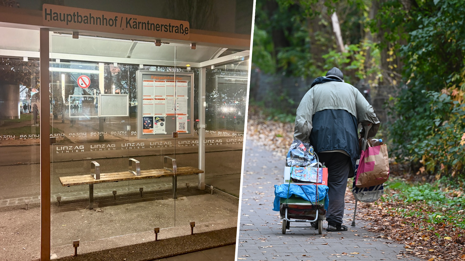Trenner, wie sie in Linz angebracht wurden, sollen Obdachlose davon abhalten, in den Haltestellen zu schlafen. (Symbolbild)