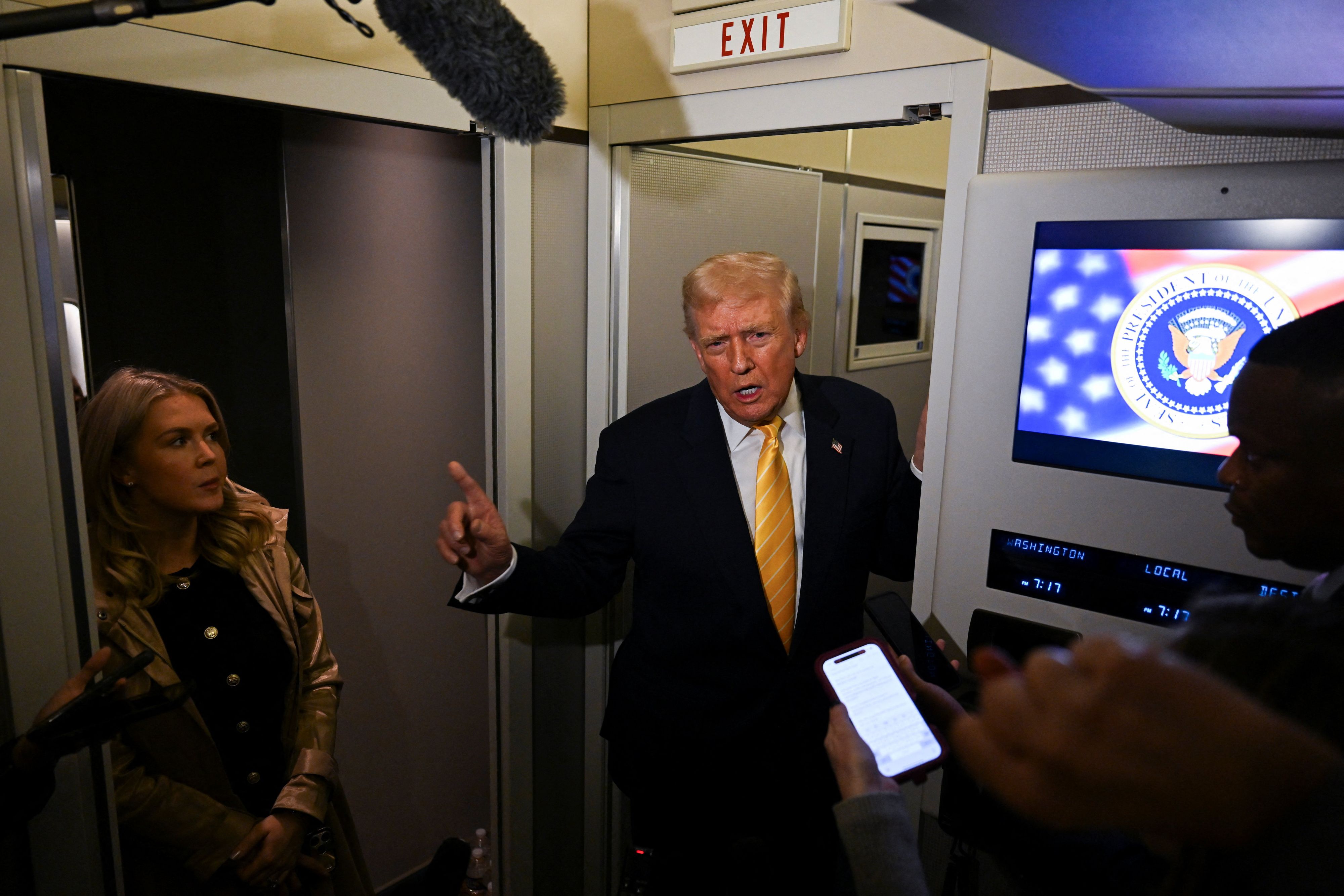 An Bord der Air Force One kam es zu einem Eklat.