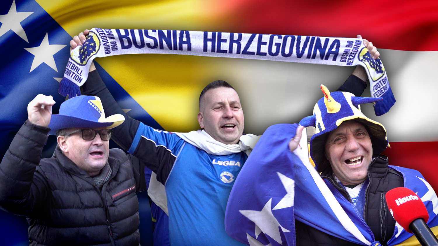 Die Fans können das Fußball-Match kaum noch abwarten.