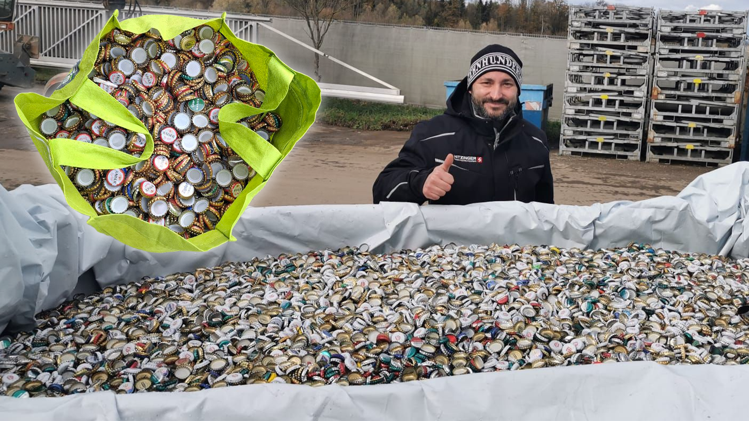 Christoph sammelt gemeinsam mit seinem Vereins-Kollegen Ronald jedes Jahr Unmengen an Kronkorken für den guten Zweck.