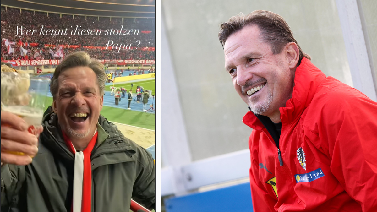 Werner Gregoritsch feierte auf der Tribüne.