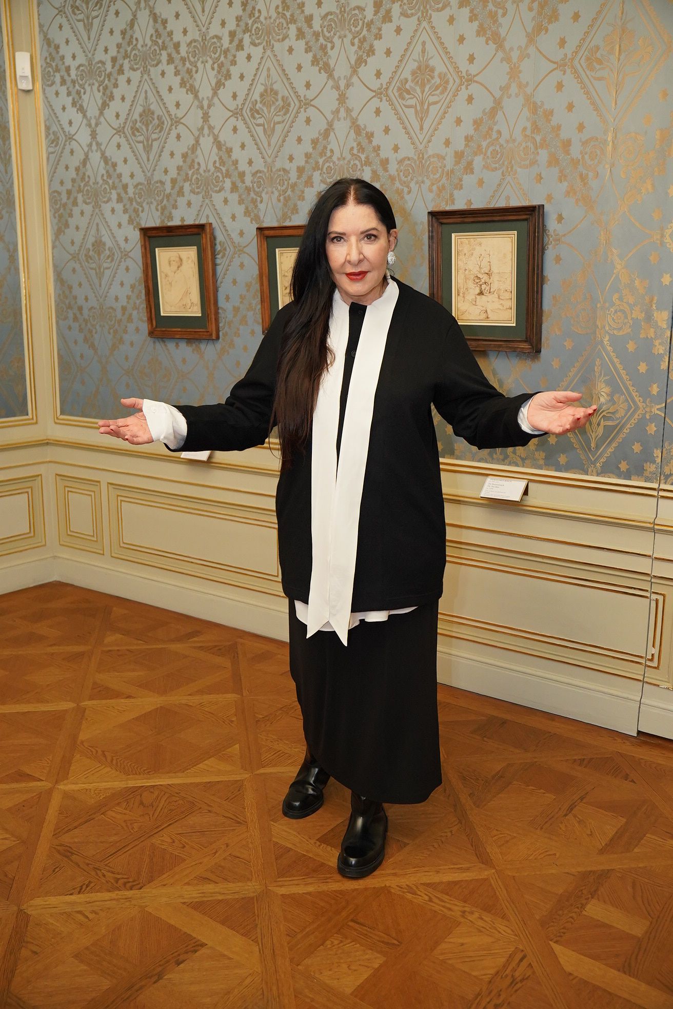Marina Abramović bei der Eröffnung ihrer Ausstellung