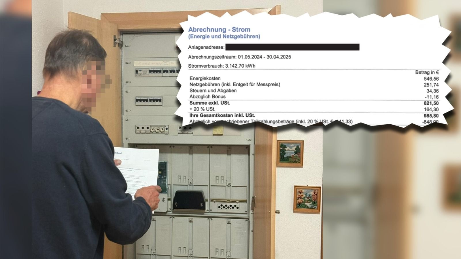 Heute.at - Pensionist zu teurem Strom: Zahle 200 Euro zu viel