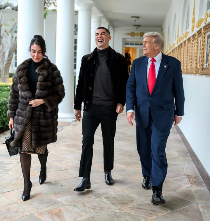 Cristiano Ronado mit seiner Verlobten Georgina zu Gast bei US-Präsident Donald Trump.