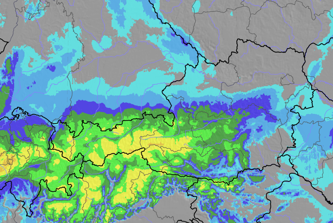 48h-Neuschneeprognose bis Freitagabend.
