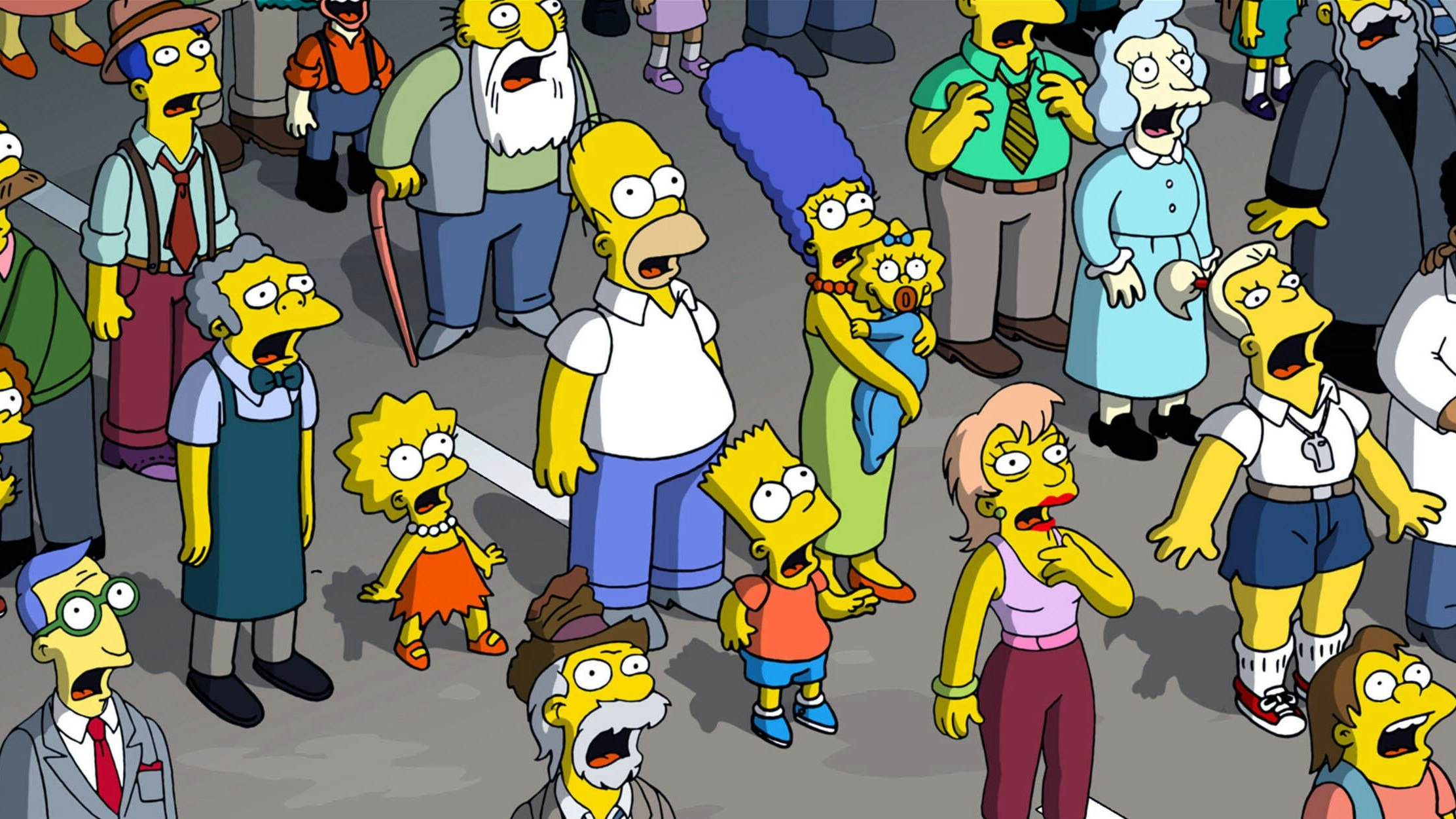 THE SIMPSONS MOVIE YEARDLEY SMITH voices Lisa Simpson, DAN CASTELLANETA voices Homer Simpson NANCY CARTWRIGHT voices Maggie and Bart Simpson, JULIE KAVNER voices Marge Simpson THE SIMPSONS MOVIE Date: 2007 PUBLICATIONxINxGERxSUIxAUTxONLY Mandatory credit line: Image courtesy C20TH FOX / TWENTIETH CENTURY FOX The Simpsons TM and  2007 / Ronald Grant Archive / Mary Evans