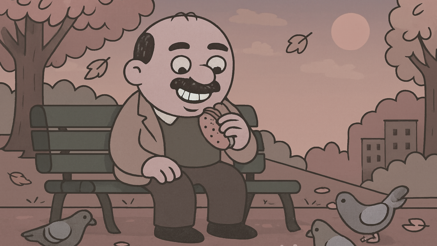 Komischer Kauz: Was macht Herlicek im Park bei den Tauben?