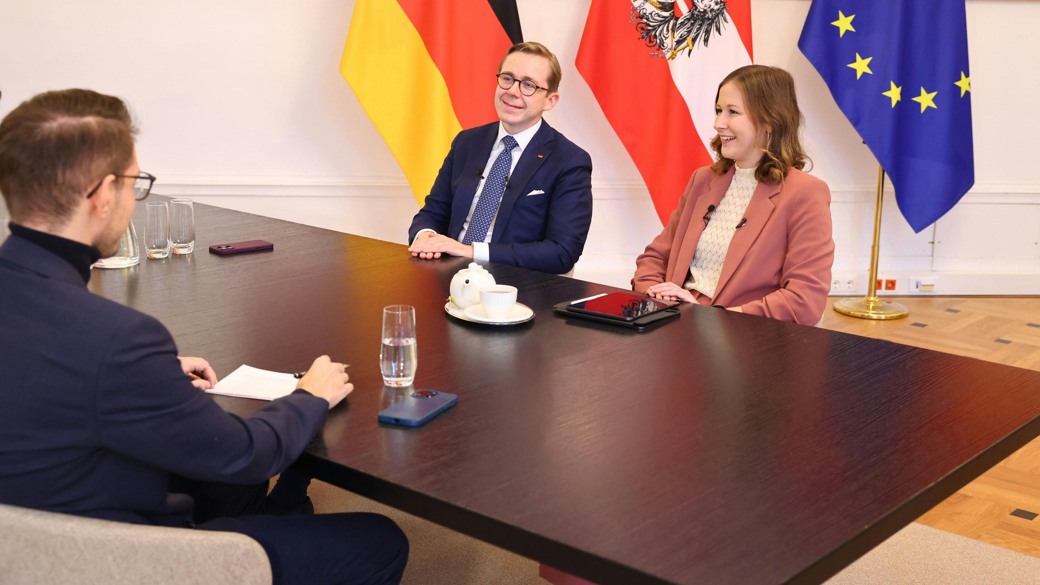 Plakolm und Amthor im Interview mit Clemens Oistric ("Heute") 