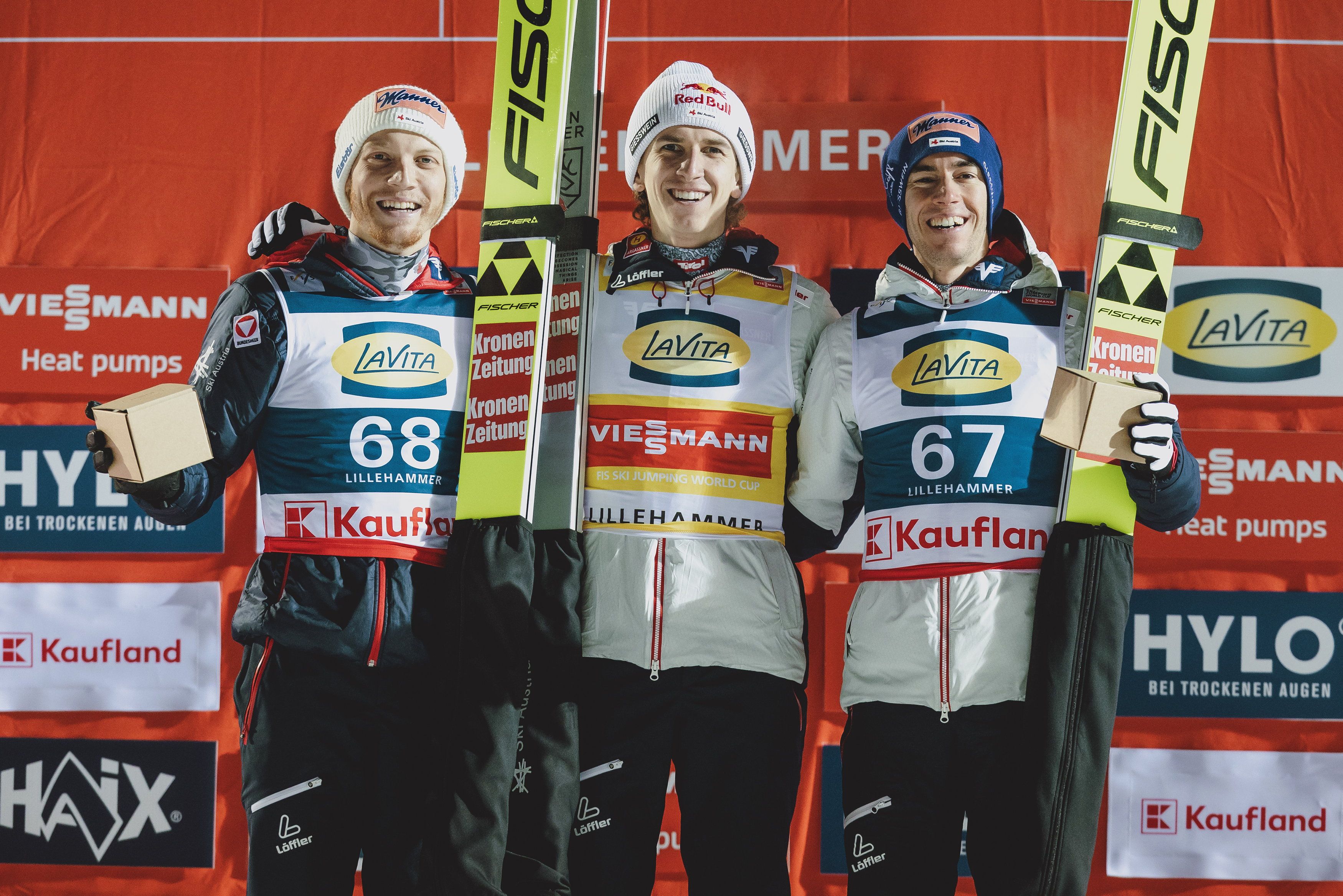 Jan Hörl, Daniel Tschofenig und Stefan Kraft.