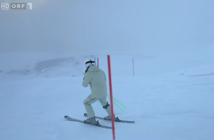 Thomas Sykora bei der Besichtigung des Gurgl-Herren-Slaloms am Samstag.