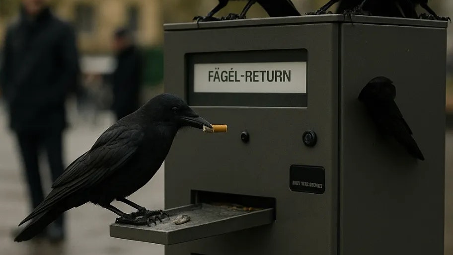 Heute.at - Krähen sollen Städte von Tschickstummel befreien