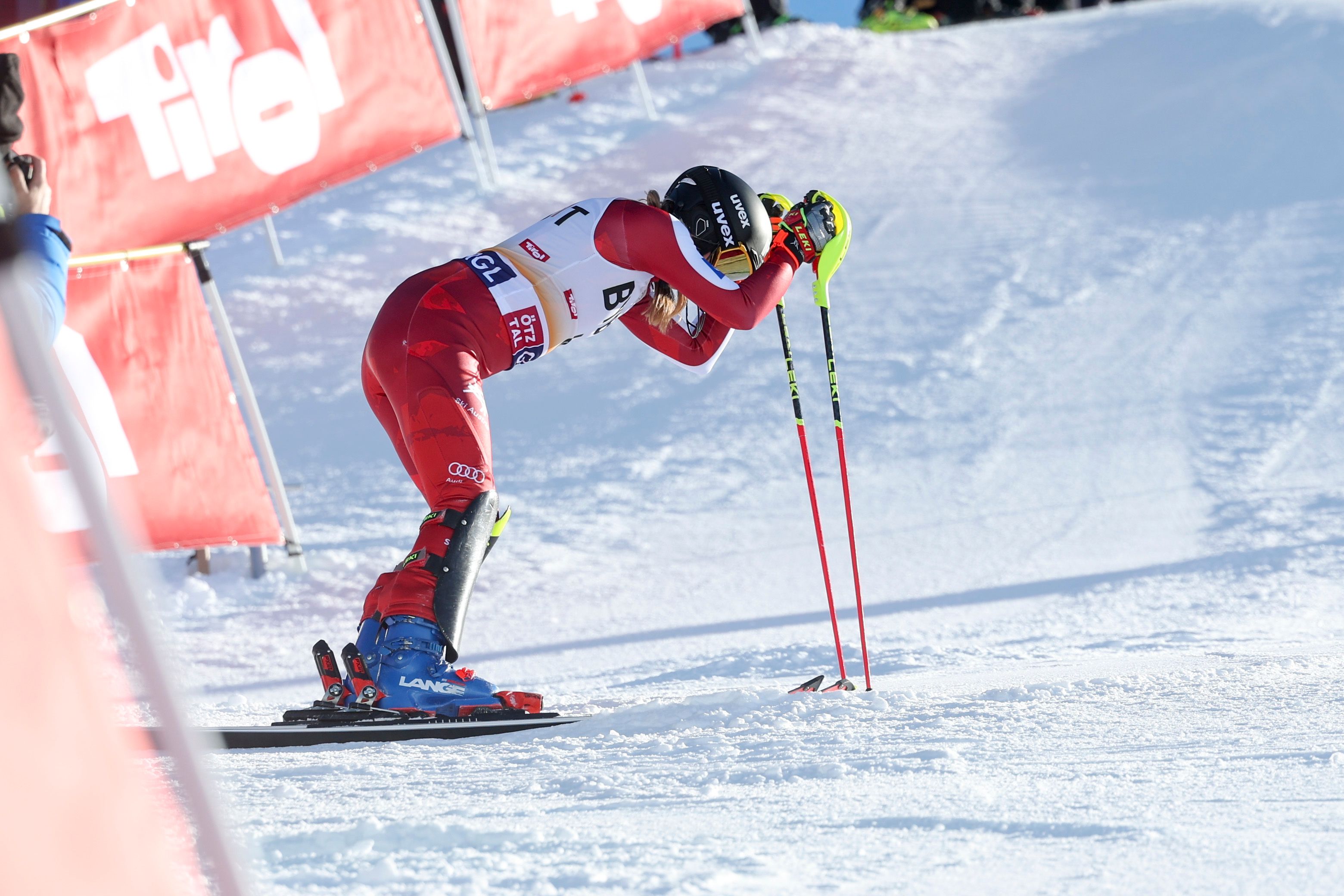 Katharina Liensberger war nach dem Aus schwer enttäuscht.