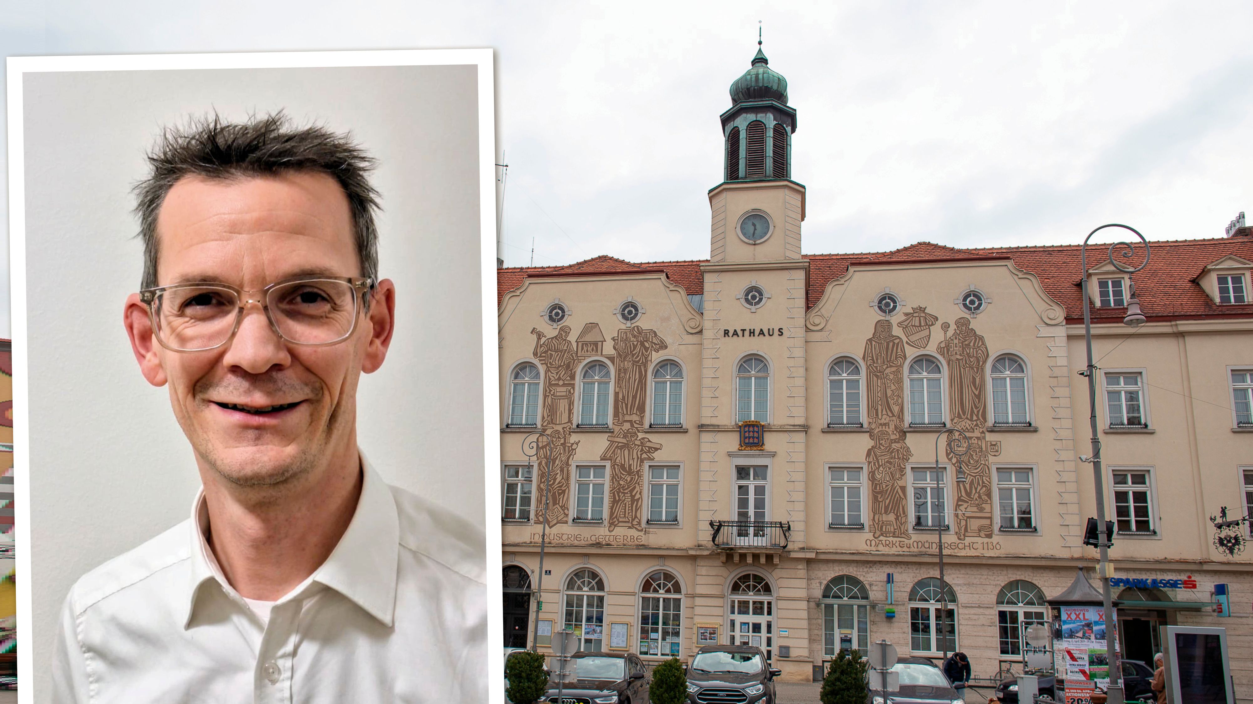 Rathaus in Neunkirchen; Peter Teix wurde zu Neunkirchens Bürgermeister gewählt