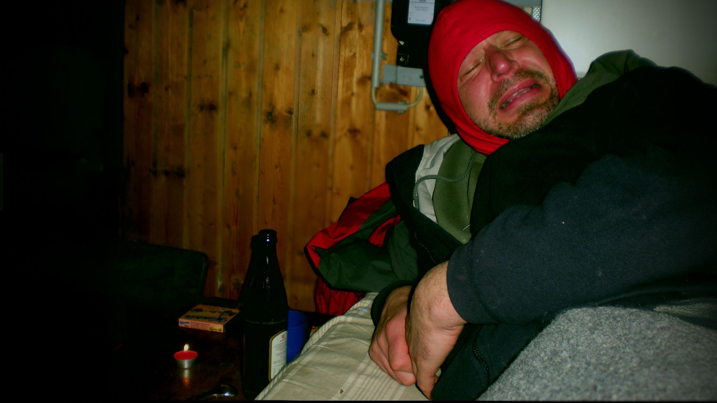 Diesen Schnappschuss aus der eisigen Hölle schickte Bübl an 