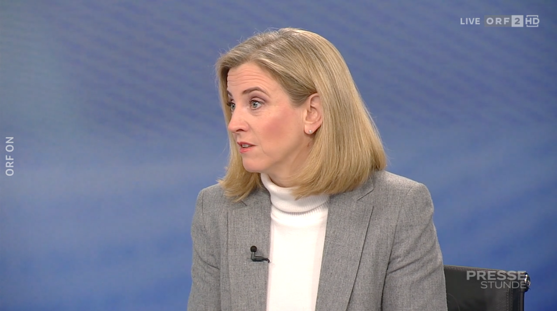 Mein-Reisinger in der ORF-Pressestunde