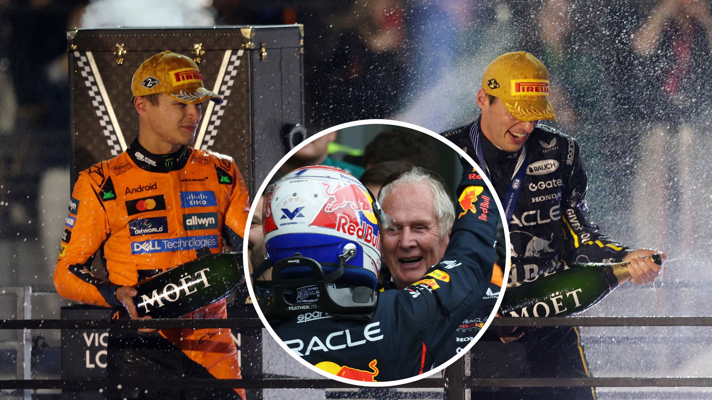 Lando Norris patzt, Max Verstappen siegt. Sehr zur Freude von Helmut Marko.