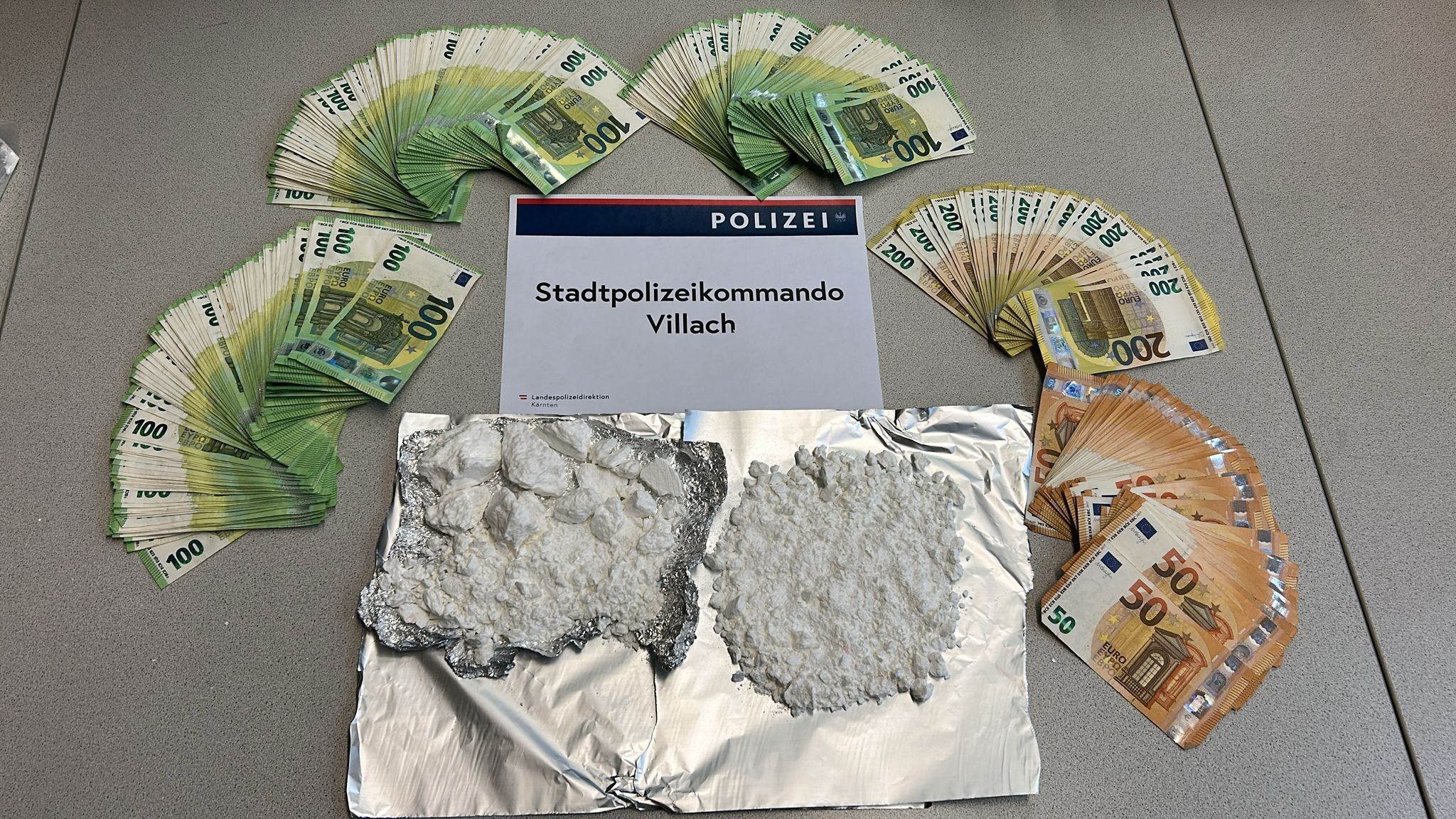 Die Polizei konnte die Drogen sicherstellen.