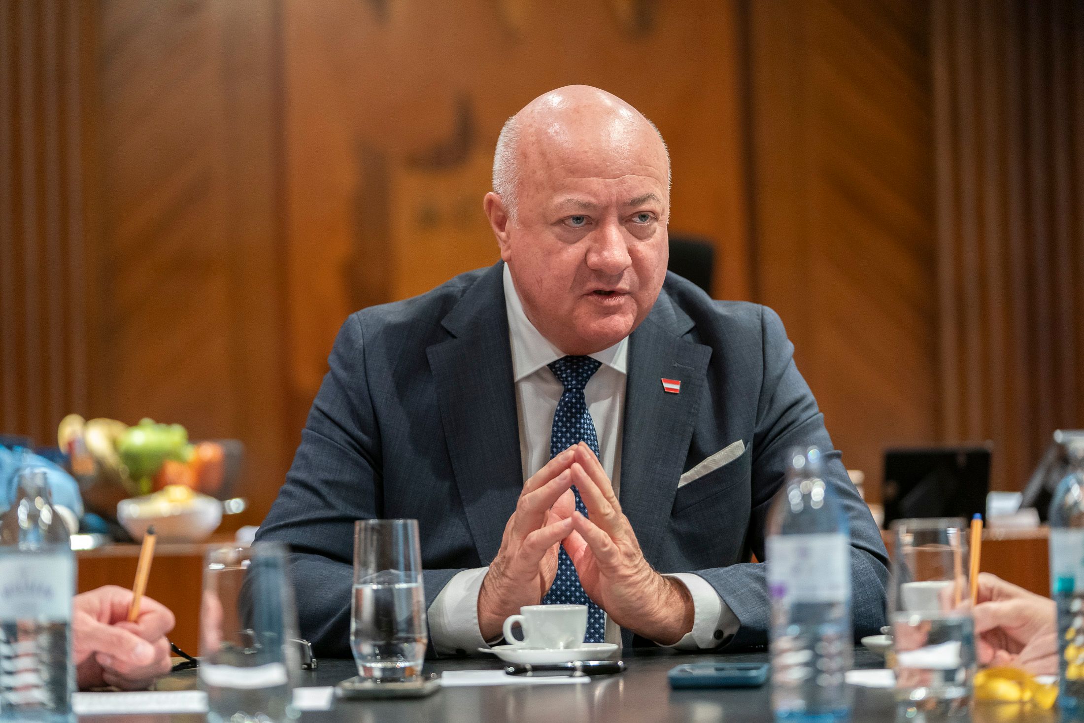 Bundeskanzler Christian Stocker (ÖVP) kehrt am Mittwoch aus dem Homeoffice zurück.