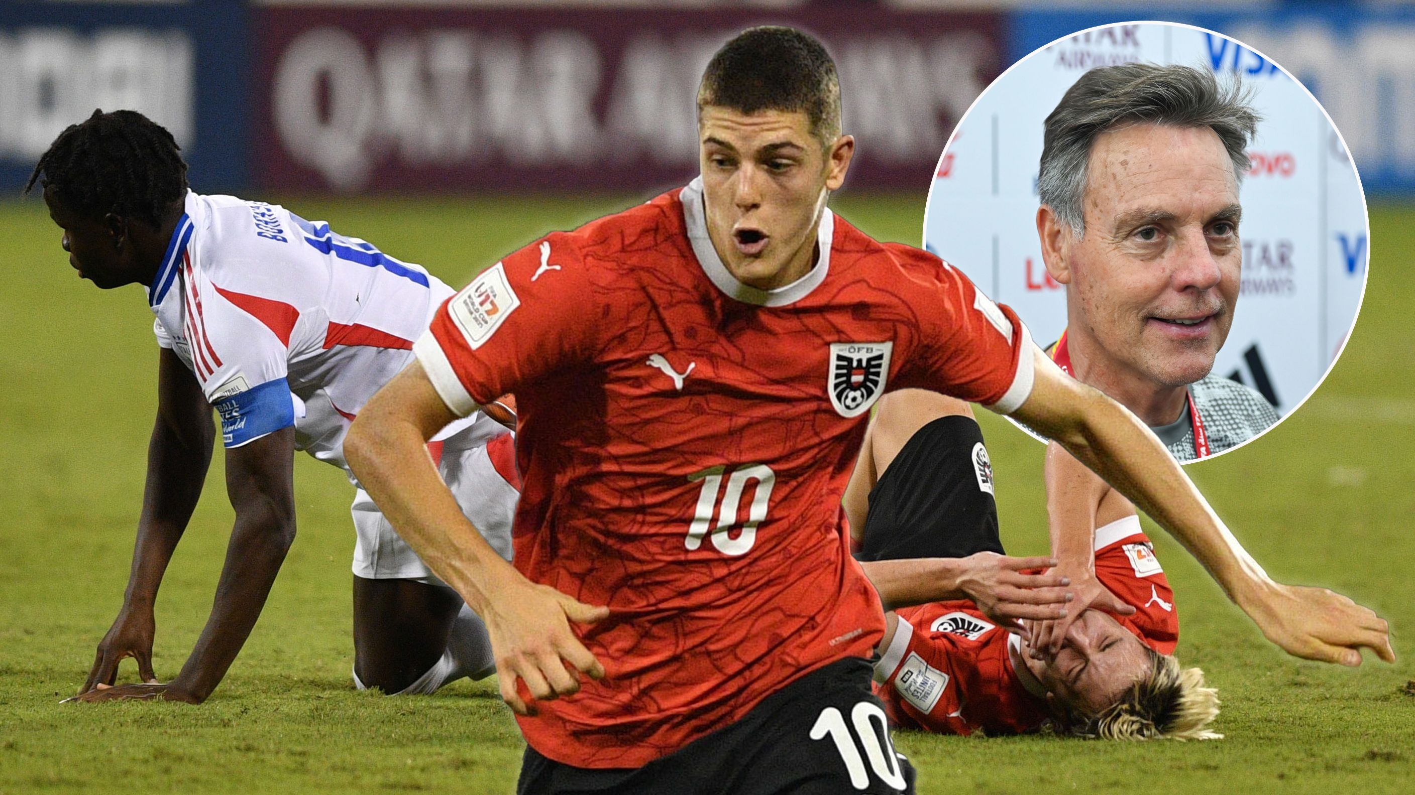 Vasilije Markovic drohte die WM-Finalsperre, Hermann Stadler (r.) bewahrte ihn davor.