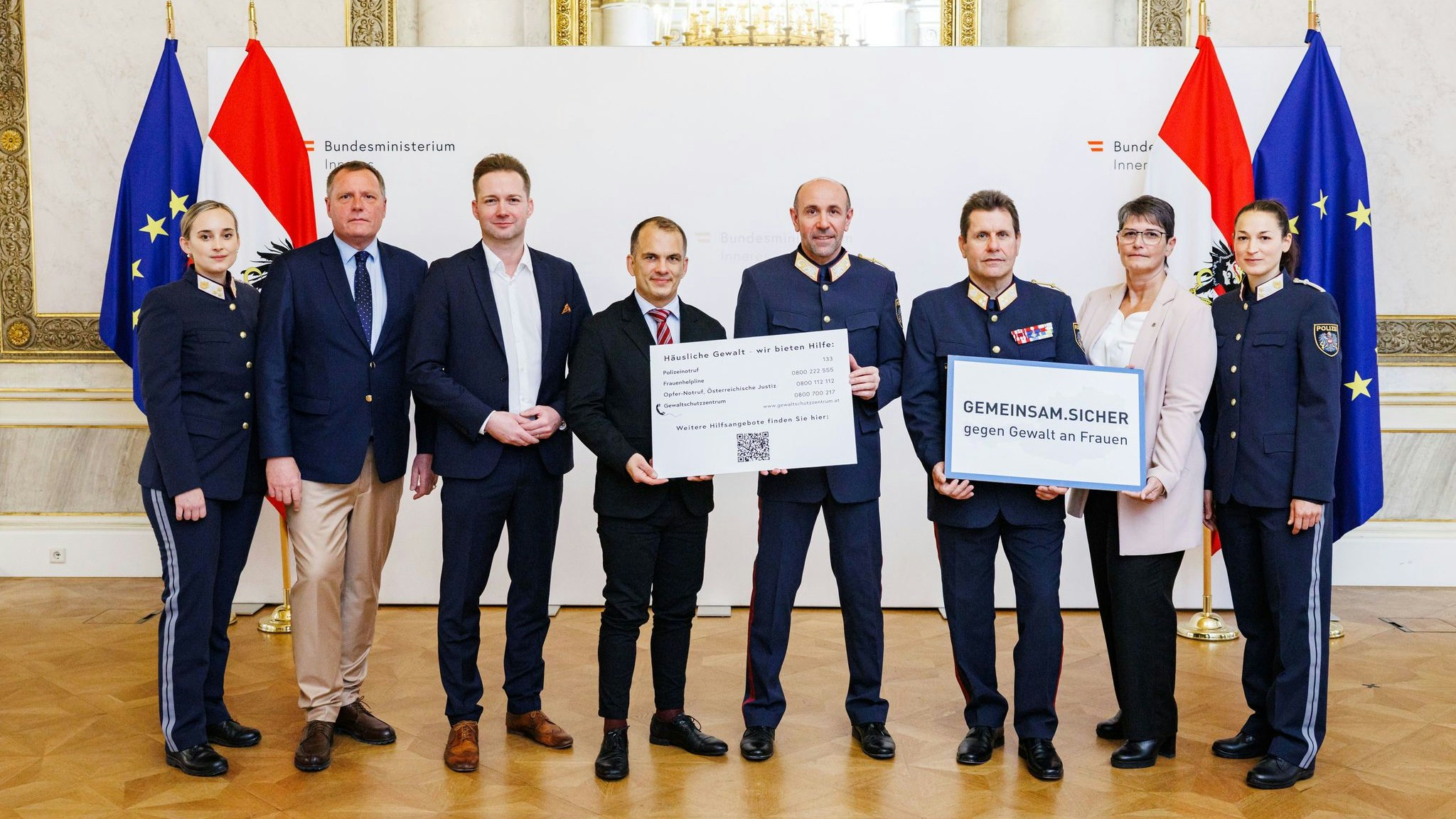 16 Tage gegen Gewalt an Frauen: Innenministerium, Handelsverband und 30 österreichische Händler erneuern Gewaltschutzinitiative.