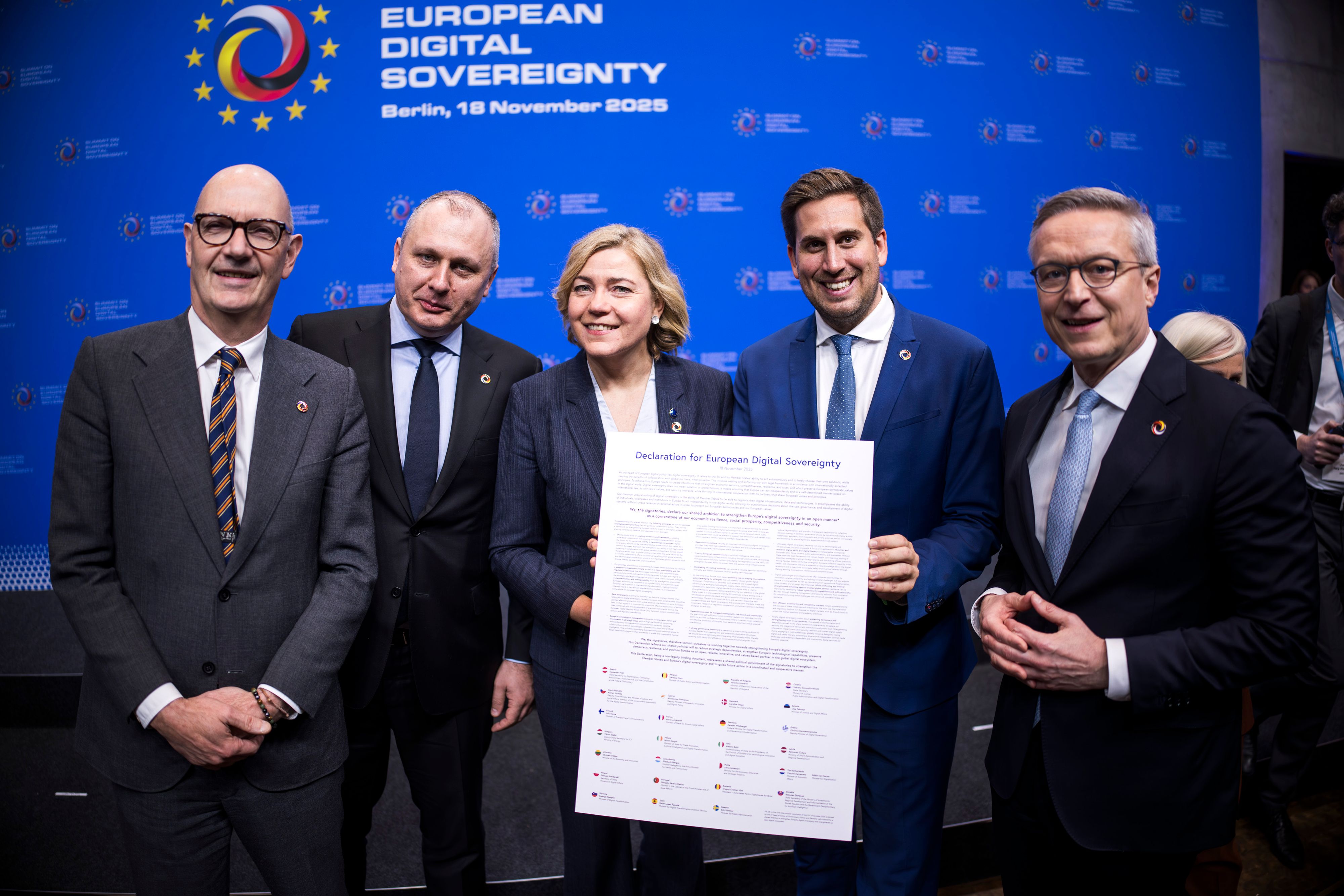 Staatssekretär Alexander Pröll beim europäischen Digitalisierungsgipfel in Berlin.