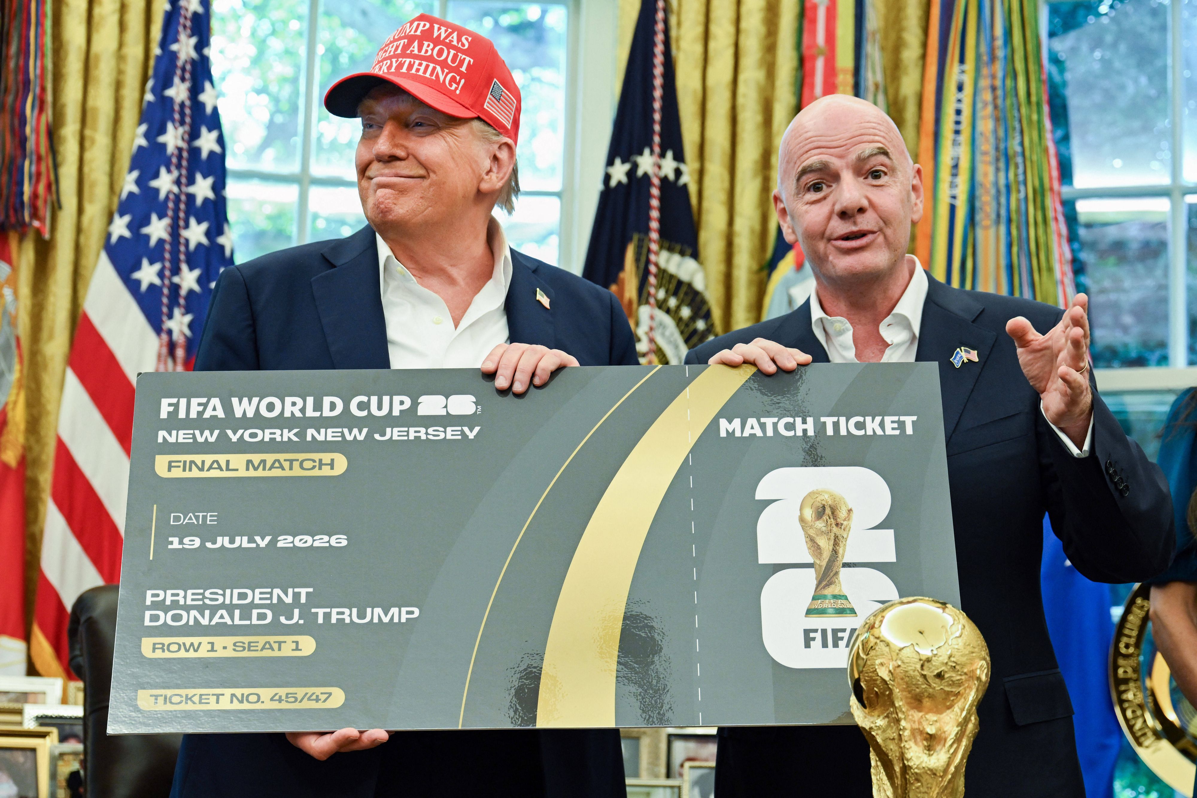 Donald Trump und Gianni Infantino.
