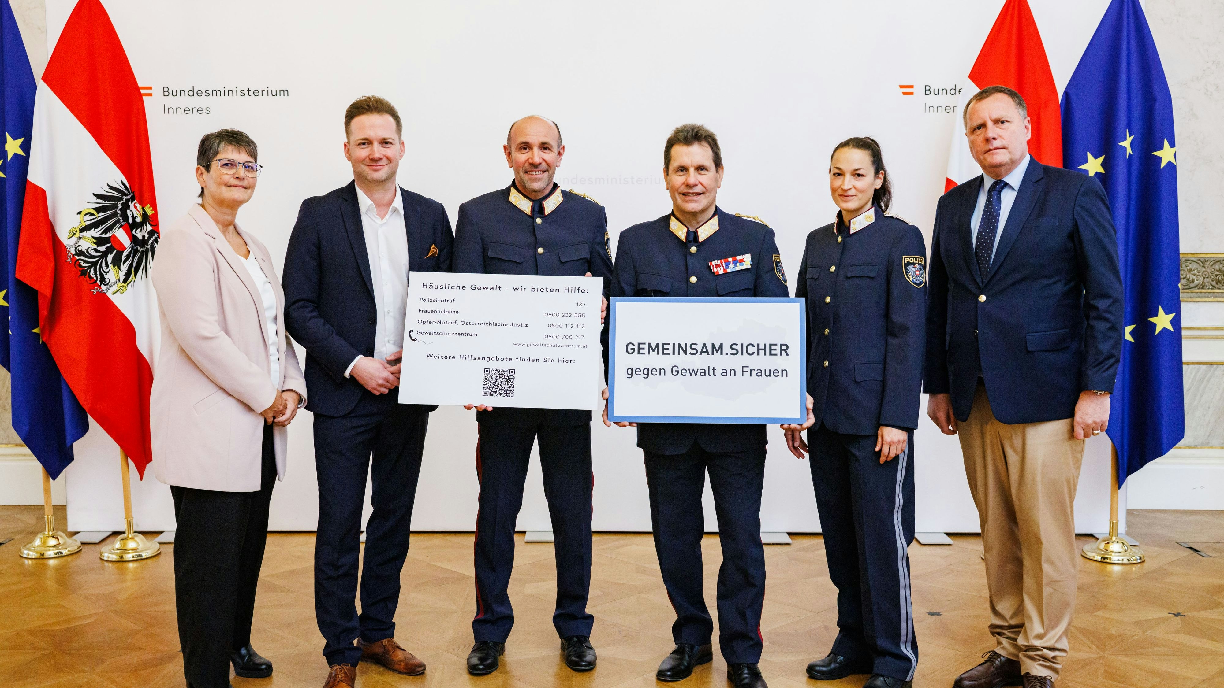 Petra Warisch, Rainer Will, Franz Ruf, Michael Takács, Elisa-Maria Blümel und Robert Spevak.