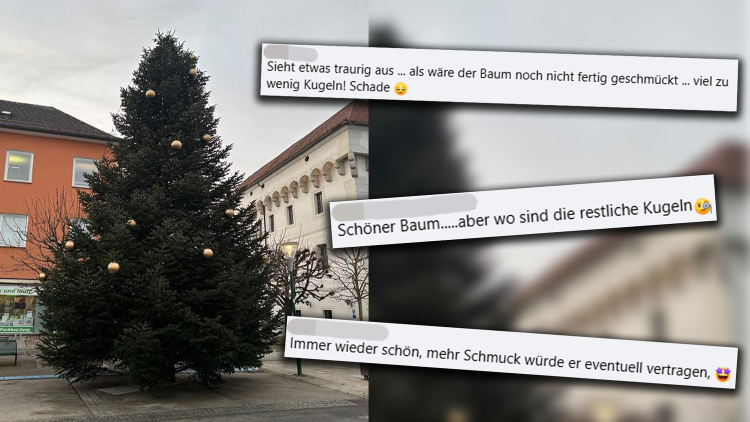 Heute.at - Sieht traurig aus: Christbaum sorgt für Kopfschütteln