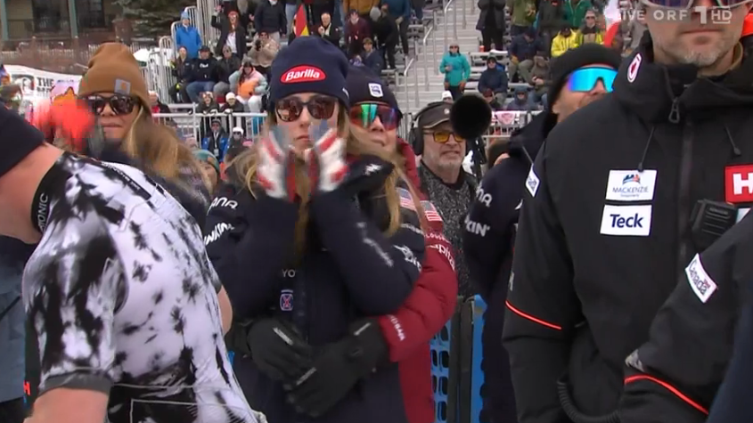 Mikaela Shiffrin weint vor Rührung über das Comeback von Freund Aleksander Aamodt Kilde.