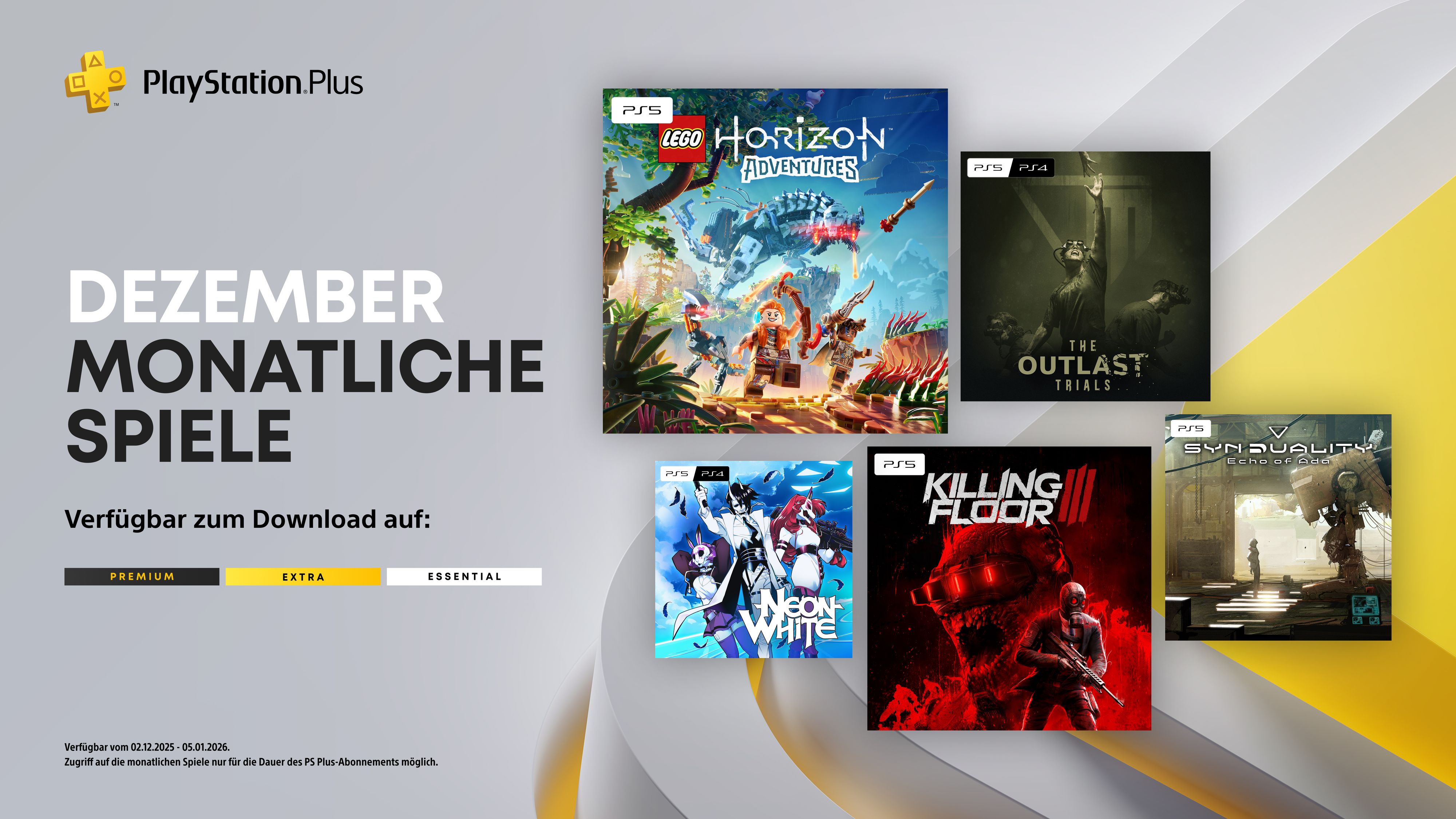 Die monatlichen PlayStation Plus-Titel im Dezember für PS5 und PS4.