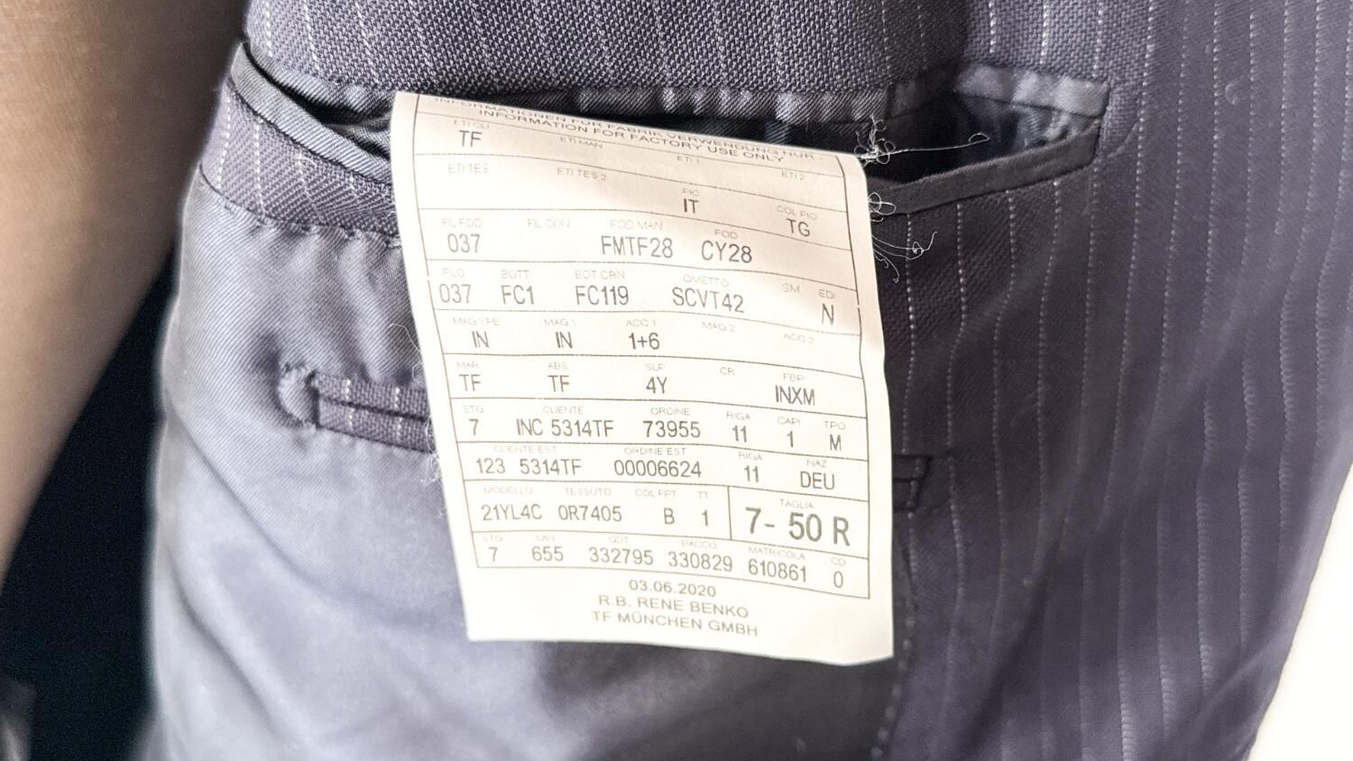 R.B. steht für Rene Benko, TF für Tom Ford in München