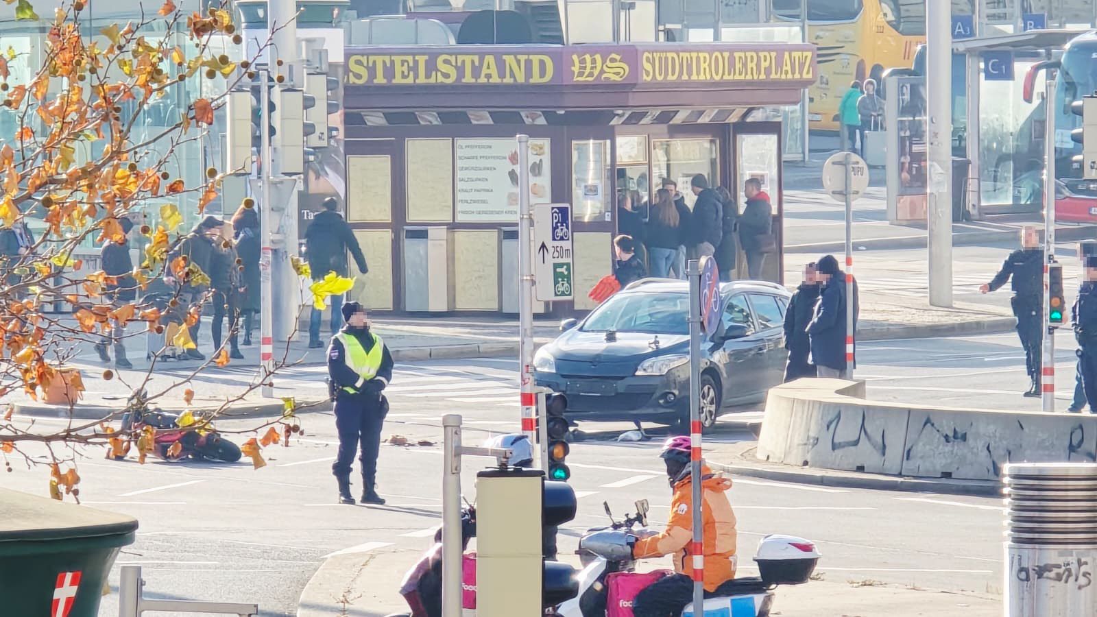 Der Unfall ereignete sich am Südtirolerplatz in Wien.