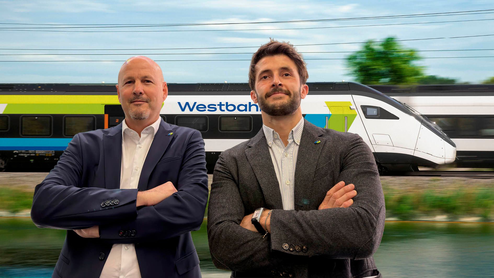Die Westbahn-Chefs Thomas Posch und Marco Ramsbacher (v.l.)