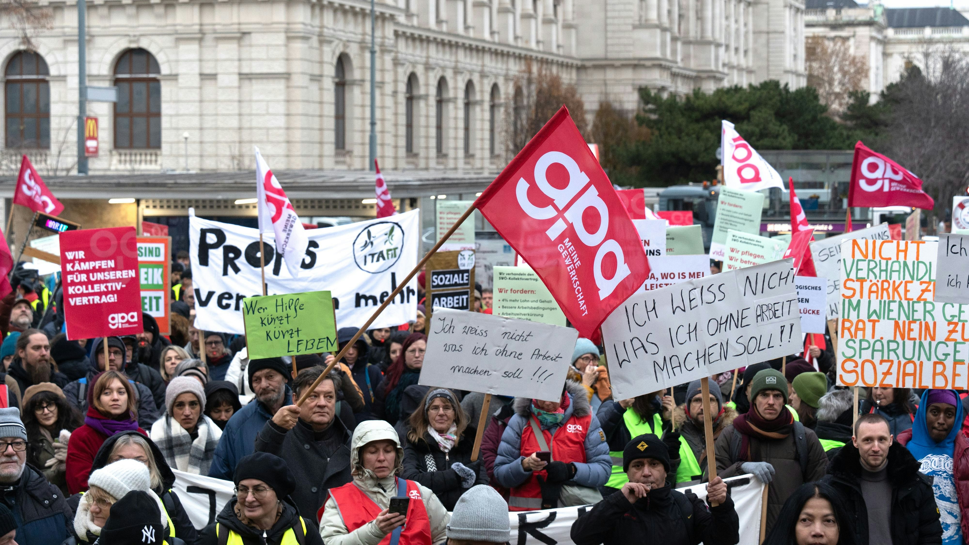 Eindruck vom "Protesttag" am 26. November 2025 in Wien.