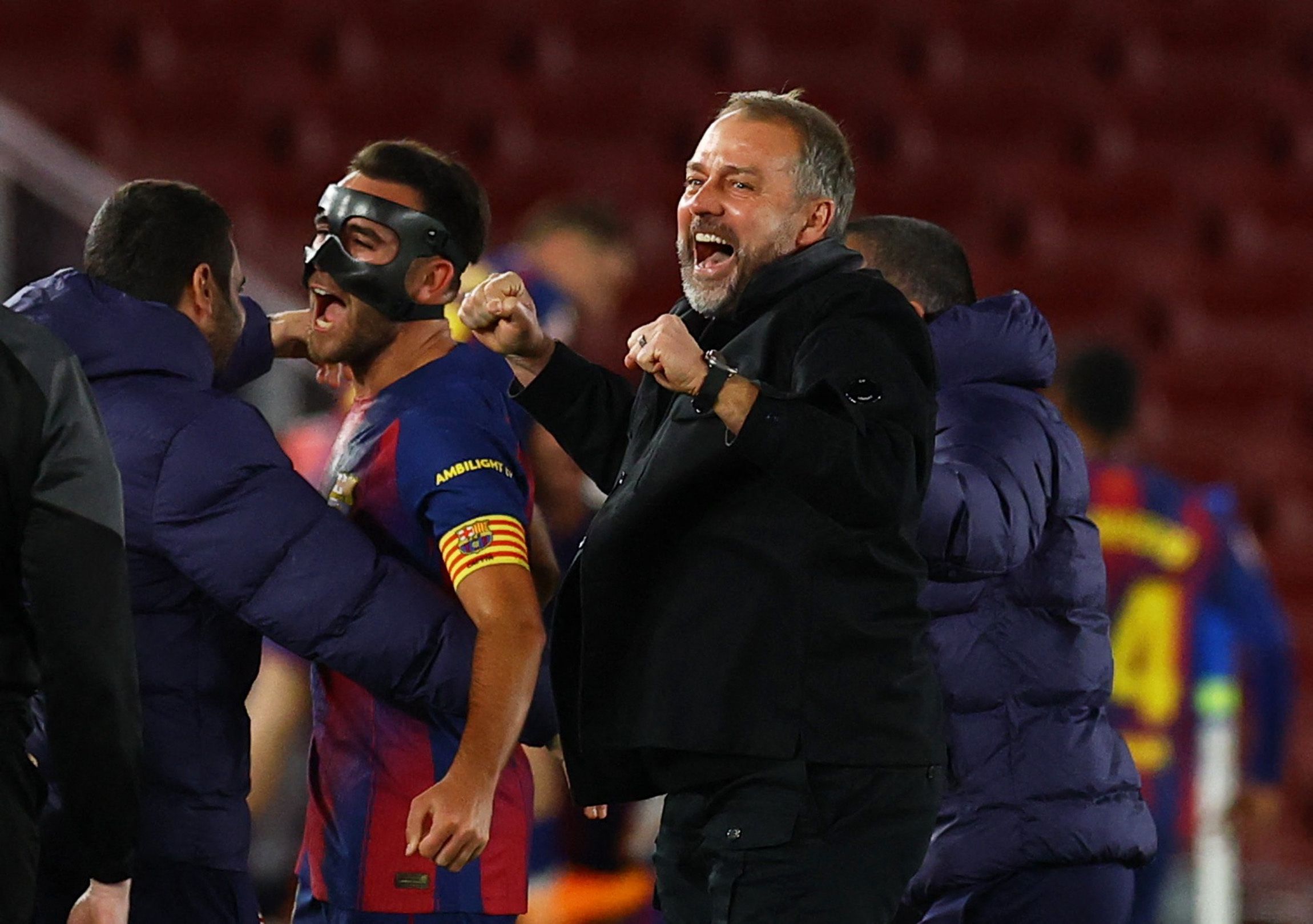 Barcelona bejubelt den Sieg gegen Atletico Madrid. 