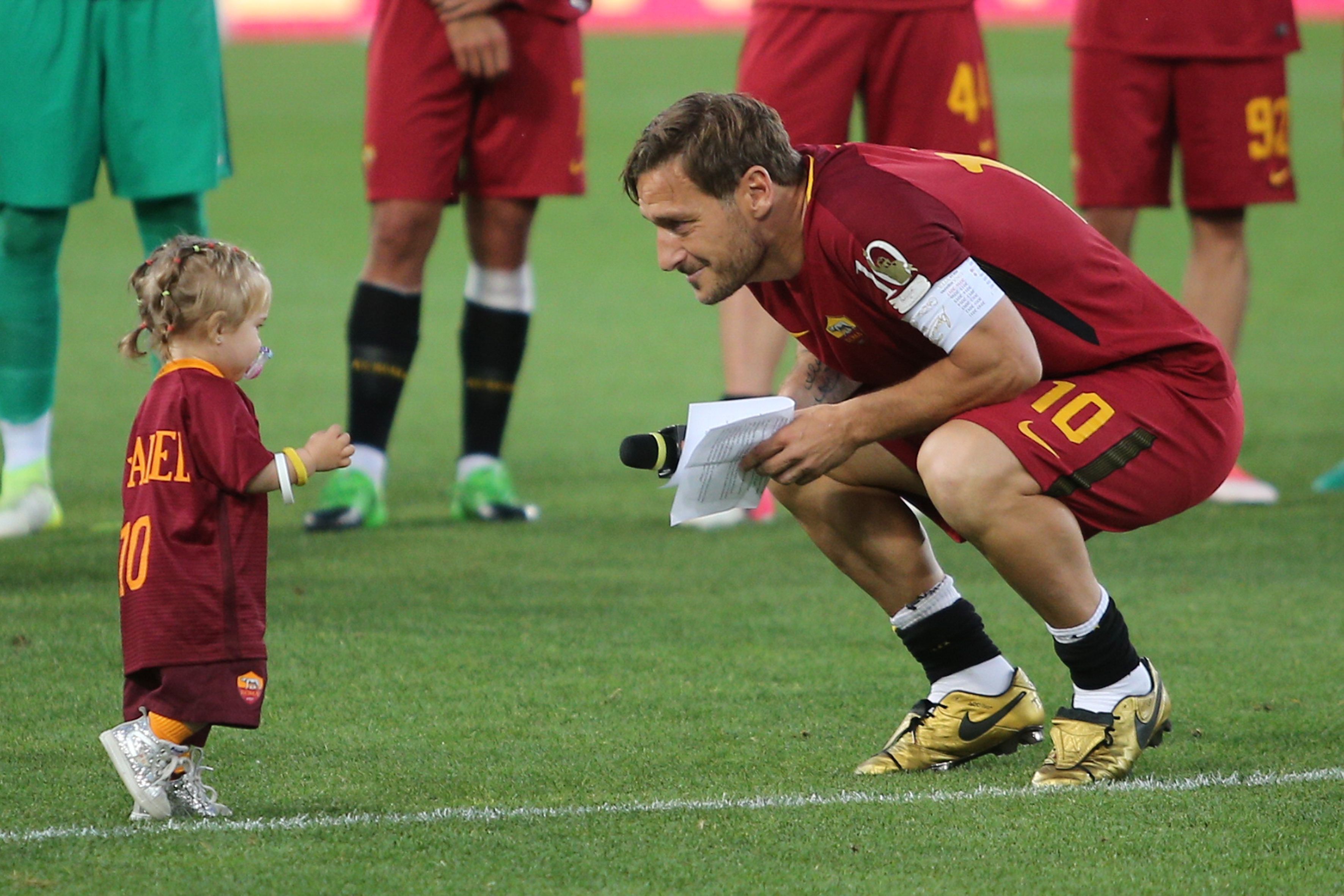 Francesco Totti mit seiner Tochter.
